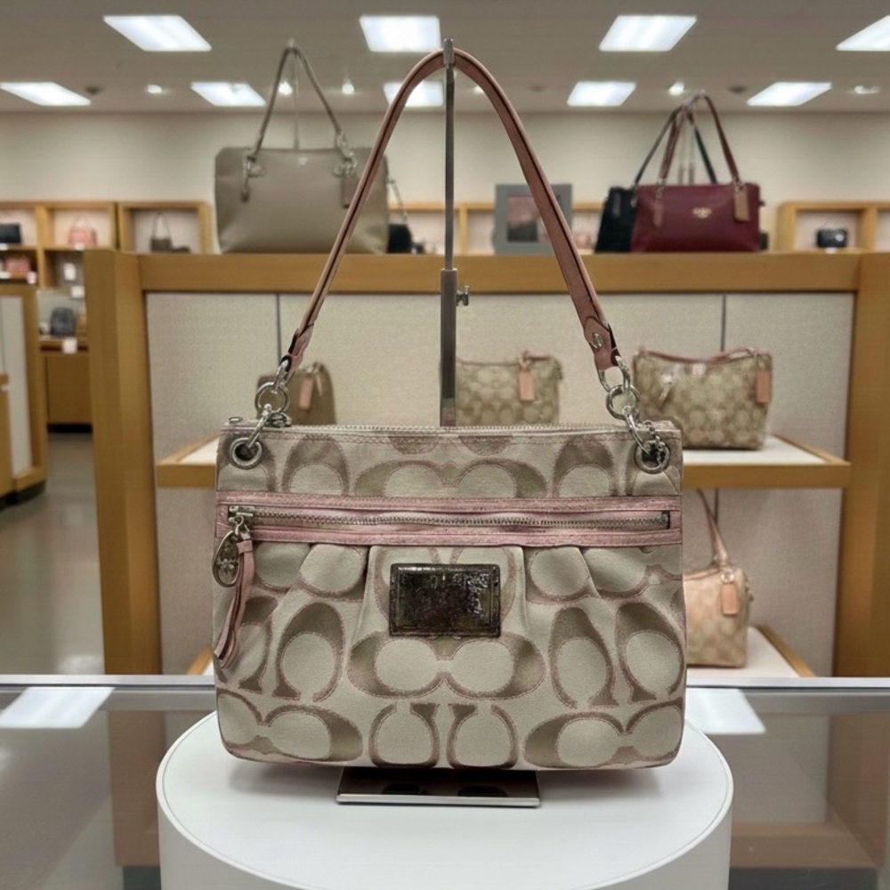 🛍️ HARD TO FIND Coach Poppy Signature Lurex Outline Shoulder Bag (Project Bag)